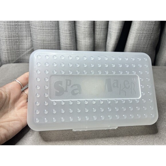 SpaceMaker Retro Plastic Pencil Boxes Purple Clear Stackable Lot of 2 - Picture 6 of 13